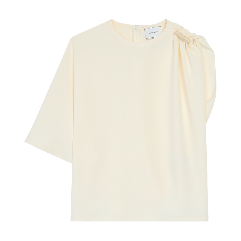 Top , Ecru - Fluid crepe  - View 1 of  4