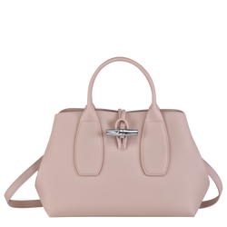 Roseau M Handbag , Powder - Leather