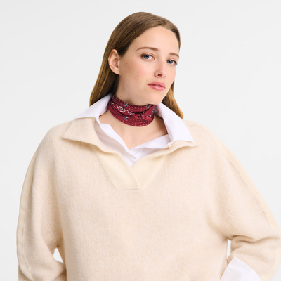 French Bandana Silk scarf 50 , Pomegranate - Silk