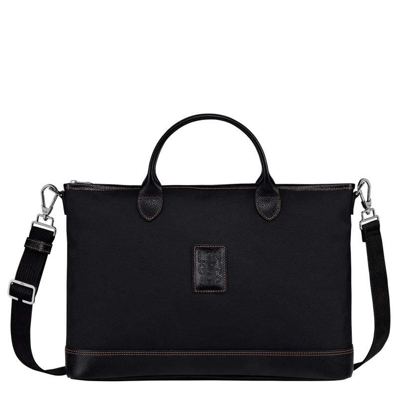 Boxford S Briefcase , Black - Recycled canvas  - View 1 of  4