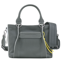 Longchamp 3D S Handbag , Gun Metal - Leather