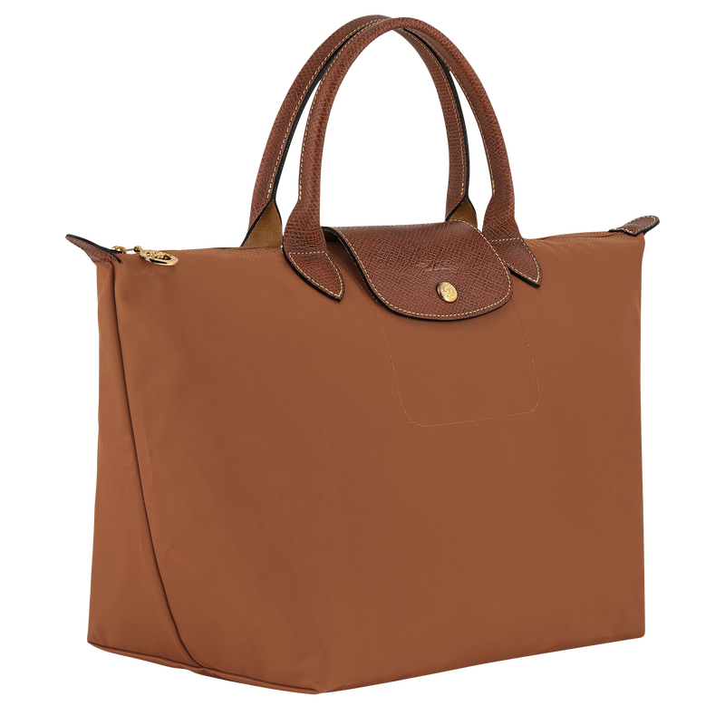 Le Pliage Original M Handbag , Cognac - Recycled canvas  - View 3 of  7