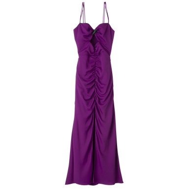 Midi dress , Violet - Fluid crepe