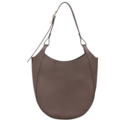 Le Foulonn&eacute; L Hobo bag , Taupe - Leather