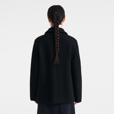 null Pea coat, Black