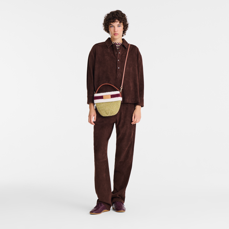 Le Pliage Collection S Crossbody bag , Pistachio/Burgundy - Canvas  - View 1 of  2