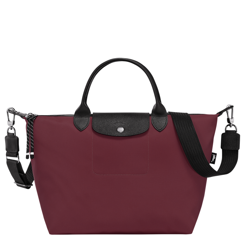 Le Pliage Energy L Handbag , Burgundy - Recycled canvas  - View 1 of  5