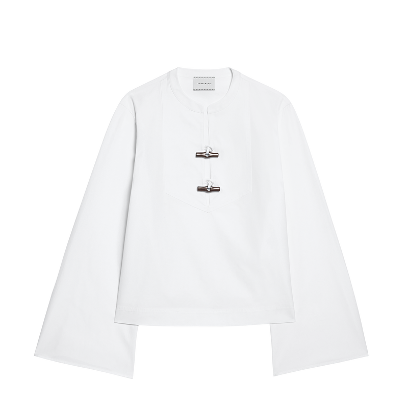 Shirt , White - Cotton poplin  - View 1 of  2