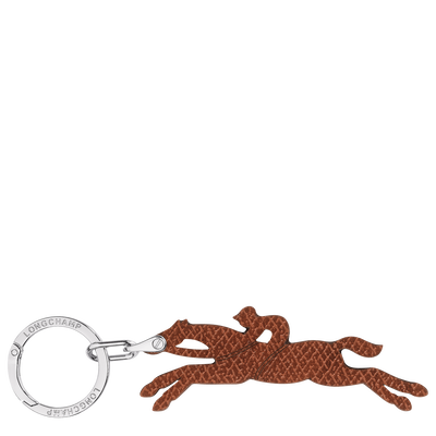 Le Pliage Original Key ring , Brown - Leather