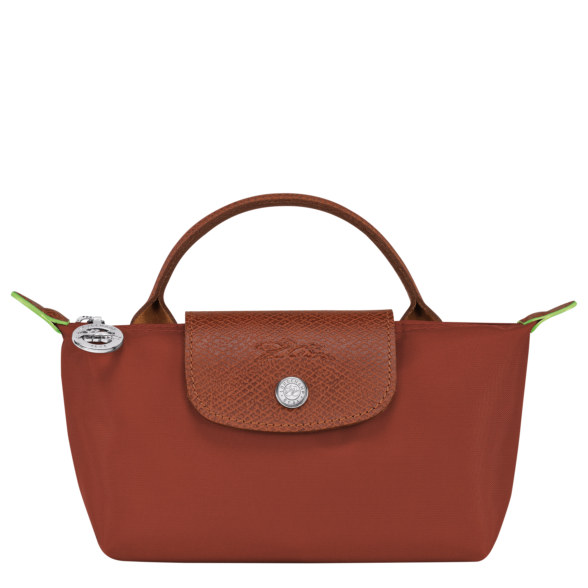 Pouch with handle, Chestnut - View 1 of
6 - zoom in Le Pliage Green Pouch with handle, Chestnut