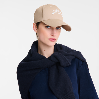 Solid cap , Beige - Organic cotton