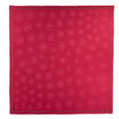 La Médaille Longchamp Shawl , Magenta - Cotton blend