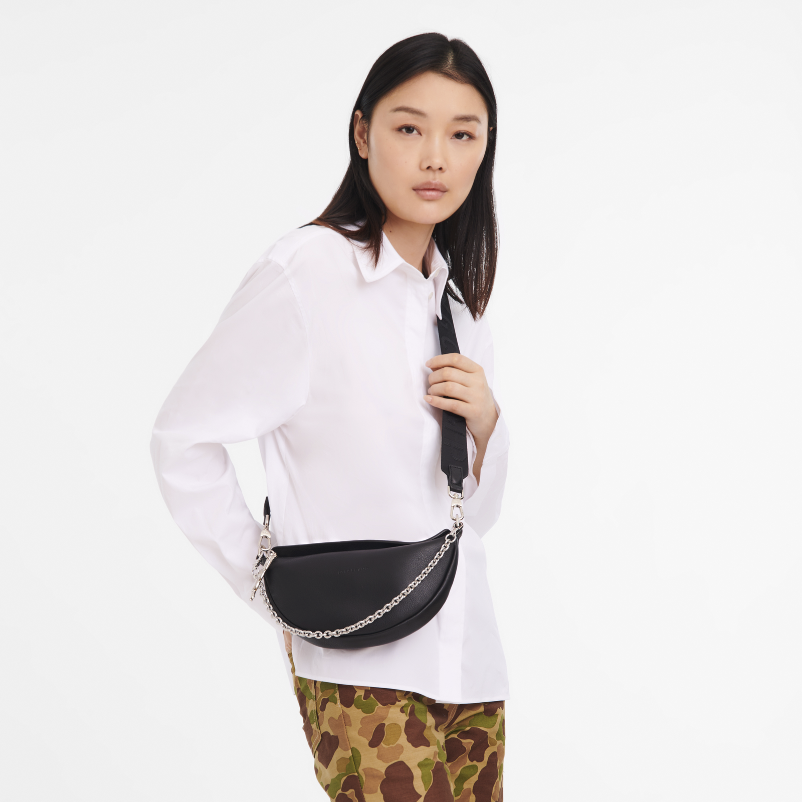 Smile S Crossbody bag Black - Leather (10224HDS001) | Longchamp TH