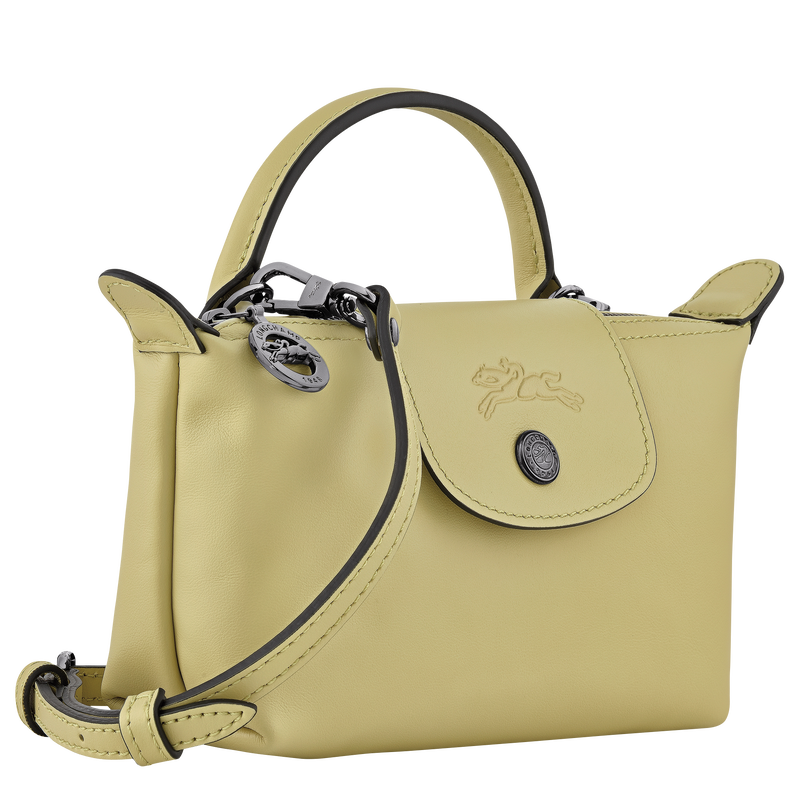 Le Pliage Xtra XS Pouch , Pistachio - Leather  - View 3 of  6