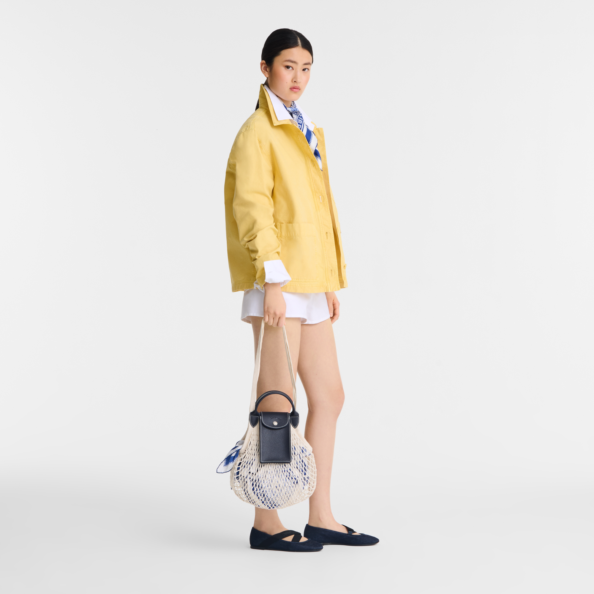Mesh bag L, Navy - View 2 of
4 - zoom in Le Pliage Collection Mesh bag L, Navy