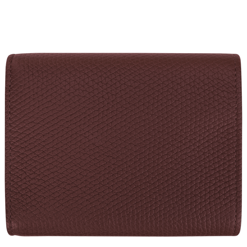 Le Roseau Compact wallet , Burgundy - Leather  - View 2 of  3