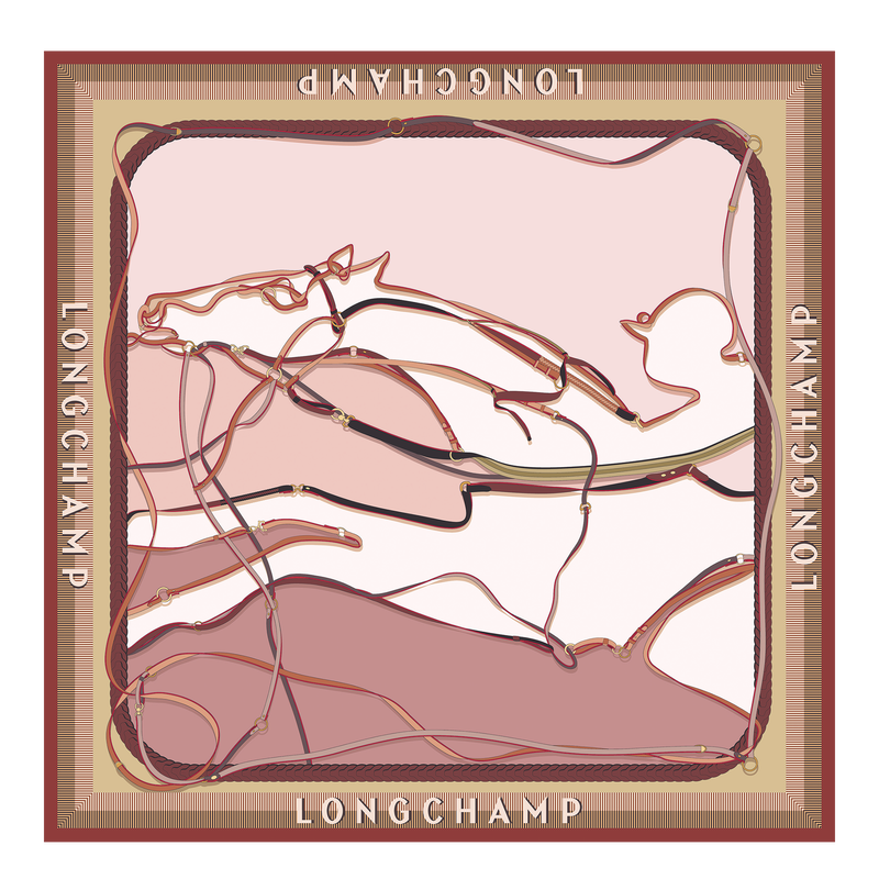 A toute Allure Silk scarf 90 , Pink Tea - Silk  - View 1 of  2