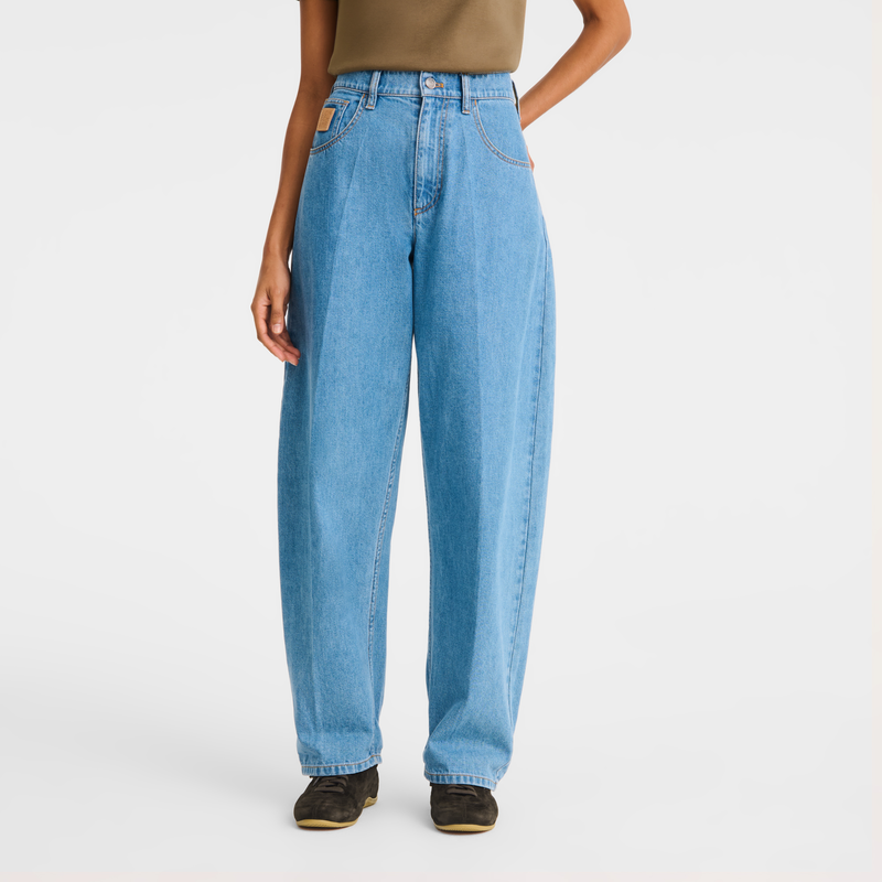 Trousers , Sky Blue - Denim  - View 3 of  5