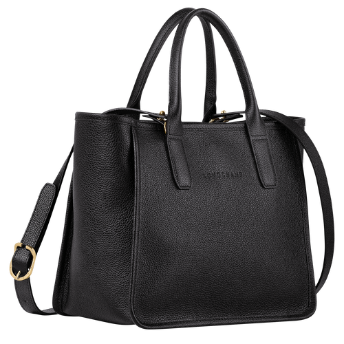 Le Foulonn M Tote bag Black Leather Longchamp TH