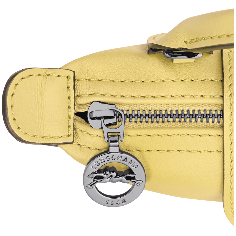 Le Pliage Xtra XS Pouch , Lime - Leather  - View 5 of  5