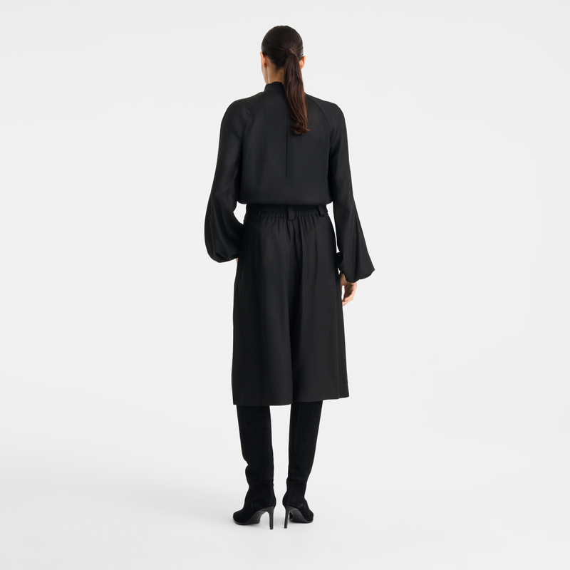 Shorts , Black - Viscose twill  - View 4 of  5