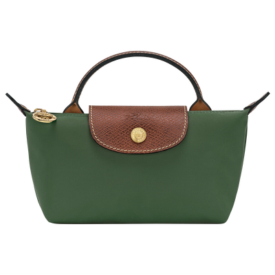 Le Pliage Original Pouch with handle , British Green - Recycled canvas