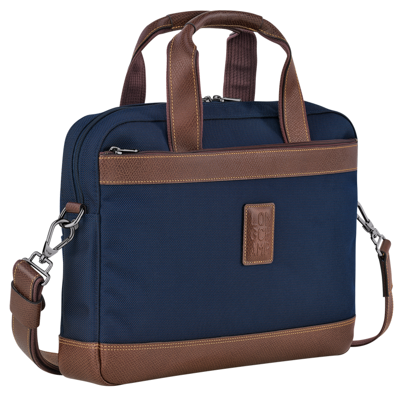 Boxford S Briefcase , Blue - Recycled canvas  - View 3 of  5