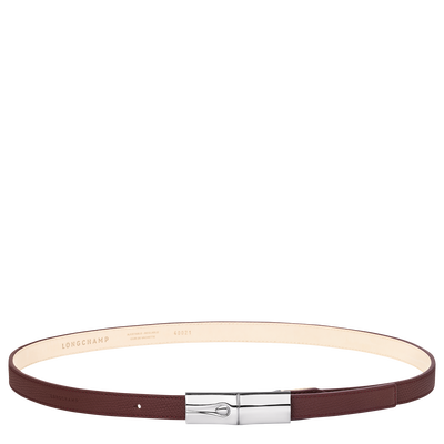 Le Roseau Ladies' belt , Burgundy - Leather