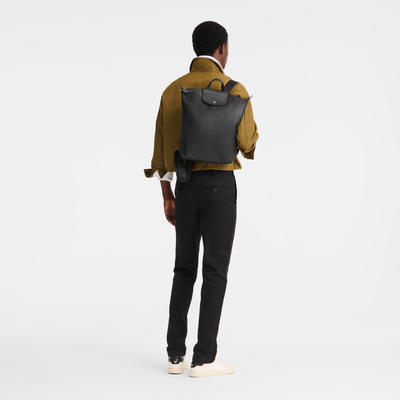 Le Pliage Xtra M Backpack , Black - Leather
