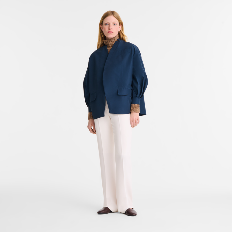 Kimono jacket , Navy - Technical taffeta  - View 2 of  5