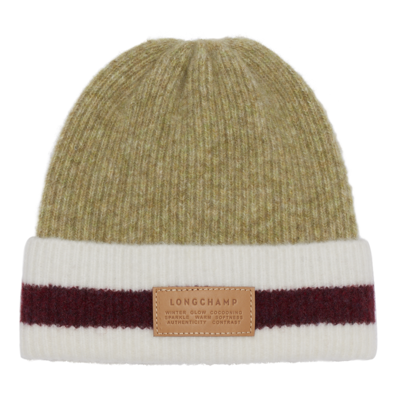 Beanie , Pistachio/Burgundy - Knit  - View 2 of  2