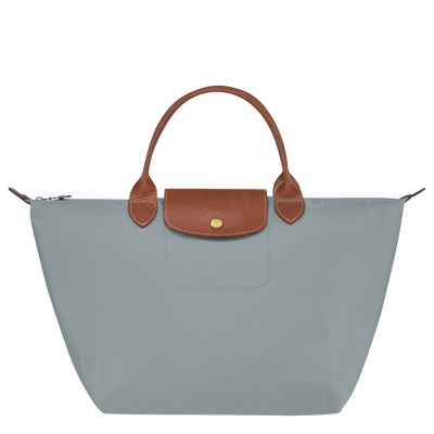 Le Pliage Original M Handbag , Steel - Recycled canvas