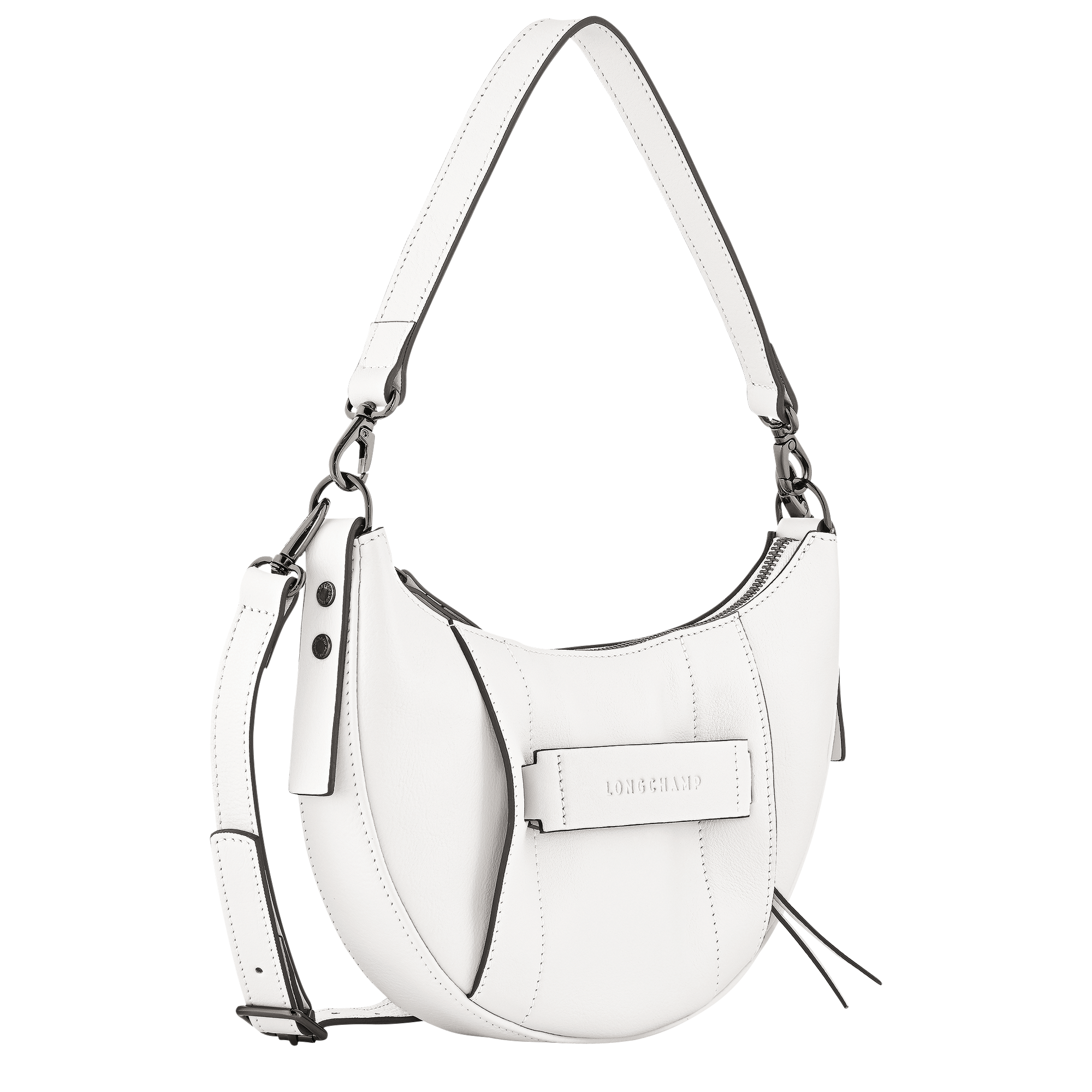 Crossbody bag S, White - View 3 of
4 - zoom in Longchamp 3D Crossbody bag S, White
