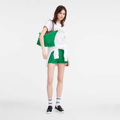 Le Pliage Original M Tote bag , Green - Recycled canvas