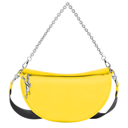 Smile S Crossbody bag , Yellow - Leather