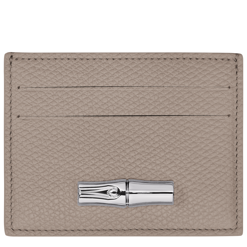 Le Roseau Card holder , Clay - Leather  - View 1 of  2