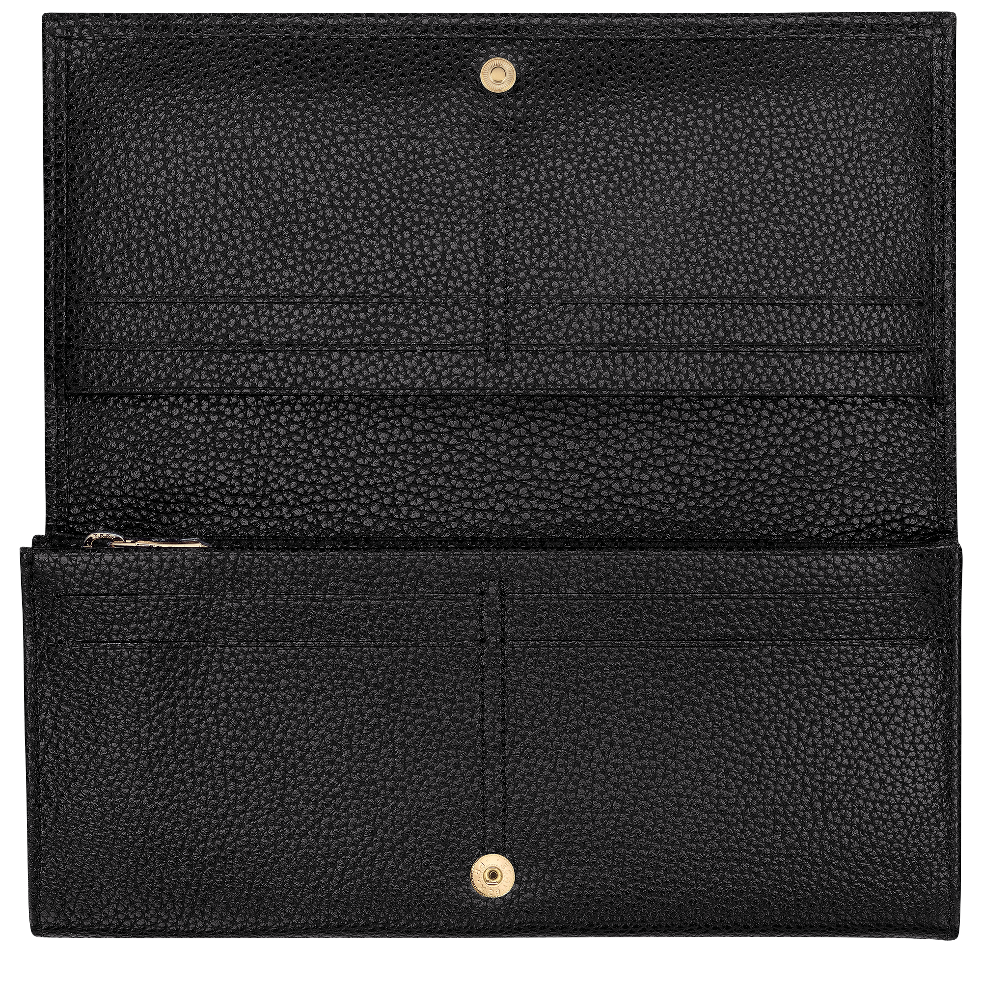 Le Foulonn&eacute; Long continental wallet, Black
