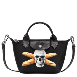 Longchamp x ToiletPaper XS Handbag , Black - Canvas