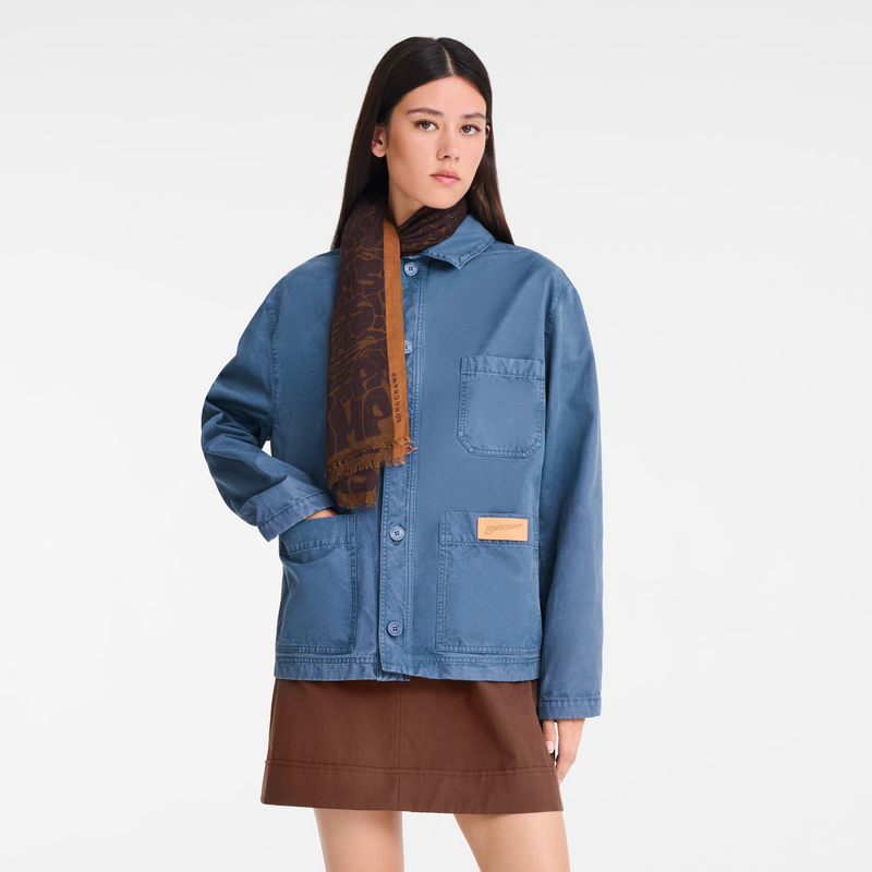 La Cavalcade Longchamp Stole , Mocha - Modal  - View 1 of  1