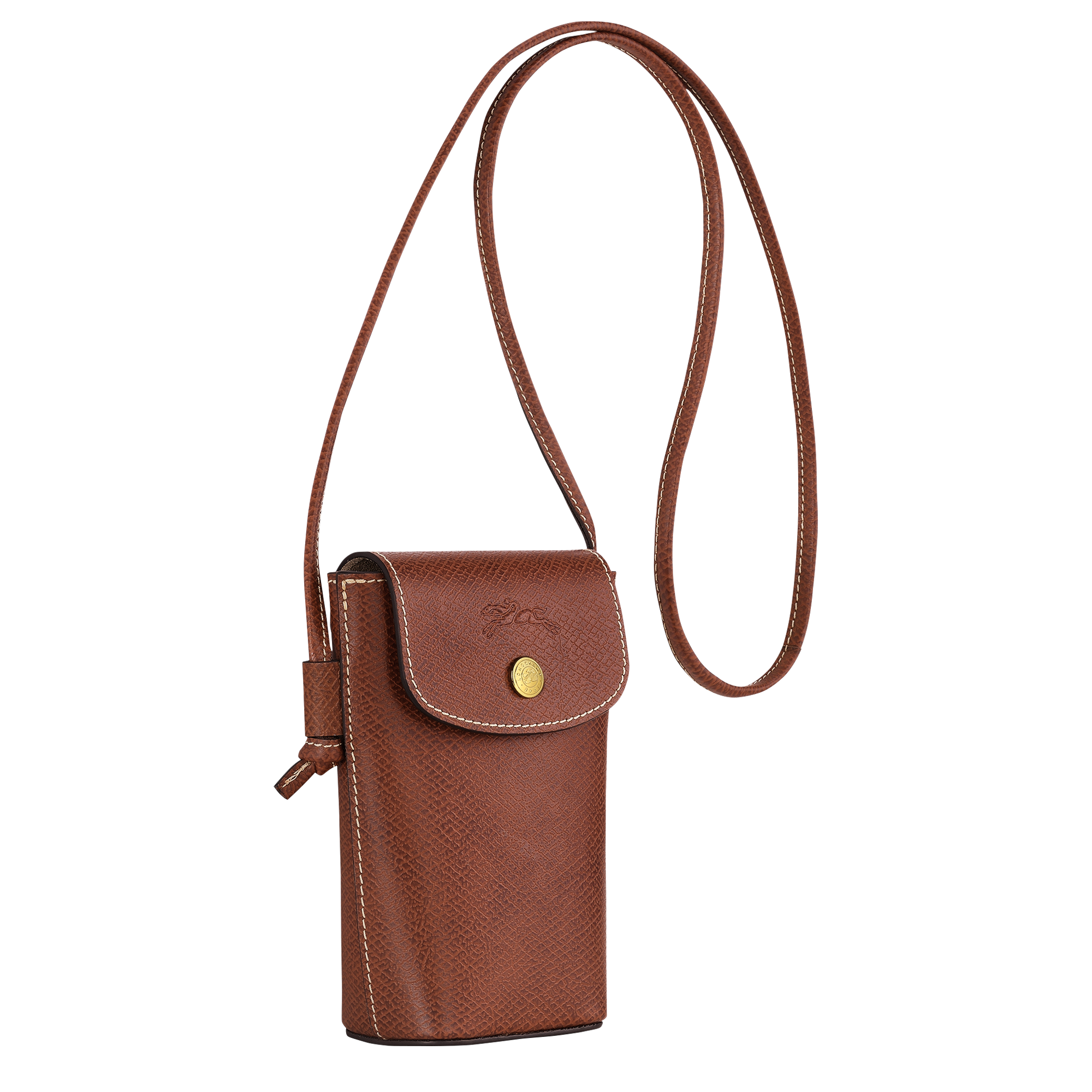 Phone case with leather lace, Brown - View 3 of 
        4 - zoom in Épure Phone case with leather lace, Brown