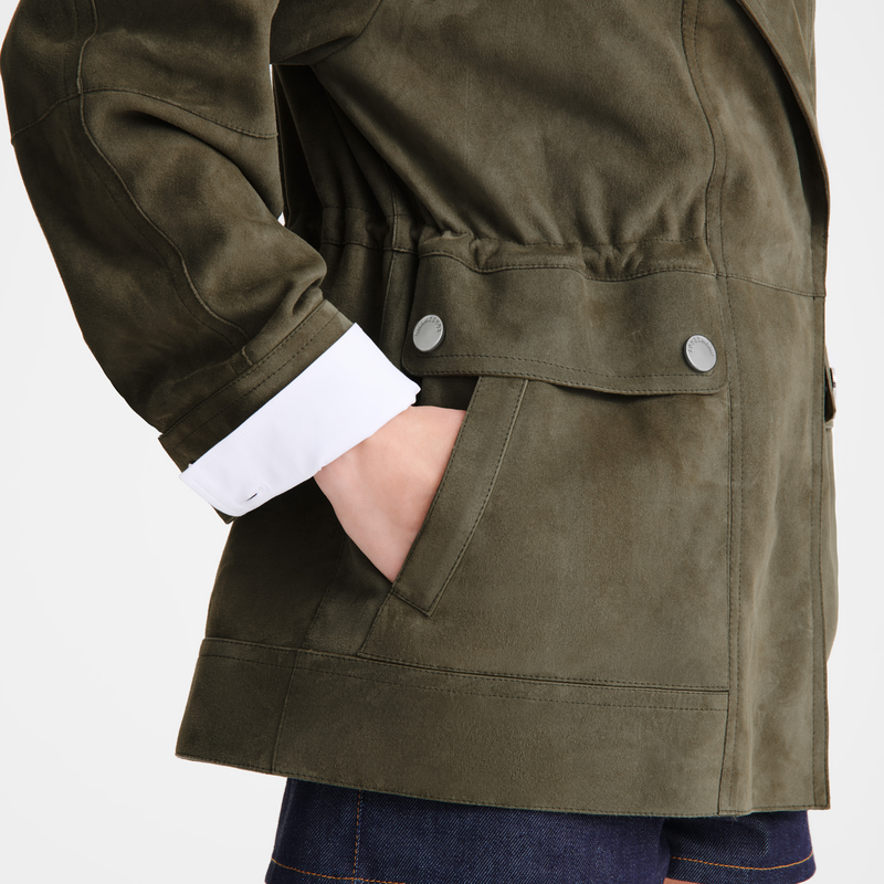 Safari jacket , Khaki - Leather  - View 4 of  6