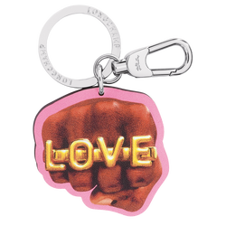 Longchamp x ToiletPaper Key rings , Pink - Leather