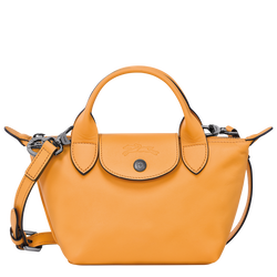 Le Pliage Xtra XS Handbag , Apricot - Leather