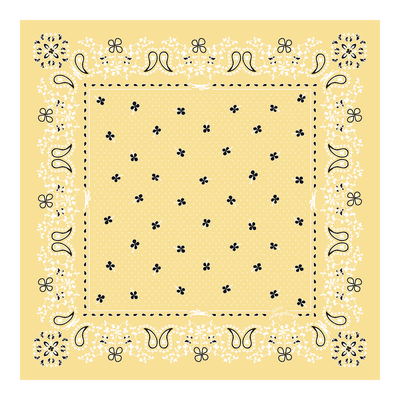 French Bandana Silk scarf 50 , Yellow Chick - OTHER