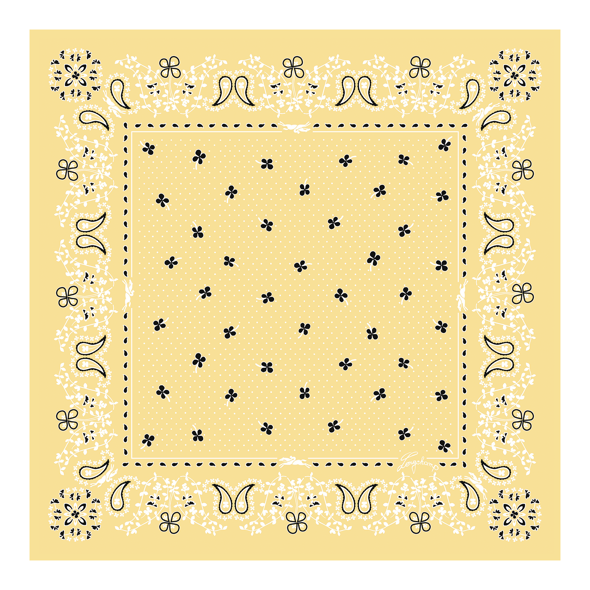 Silk scarf 50, Yellow Chick - View 1 of
2 - zoom in French Bandana Silk scarf 50, Yellow Chick