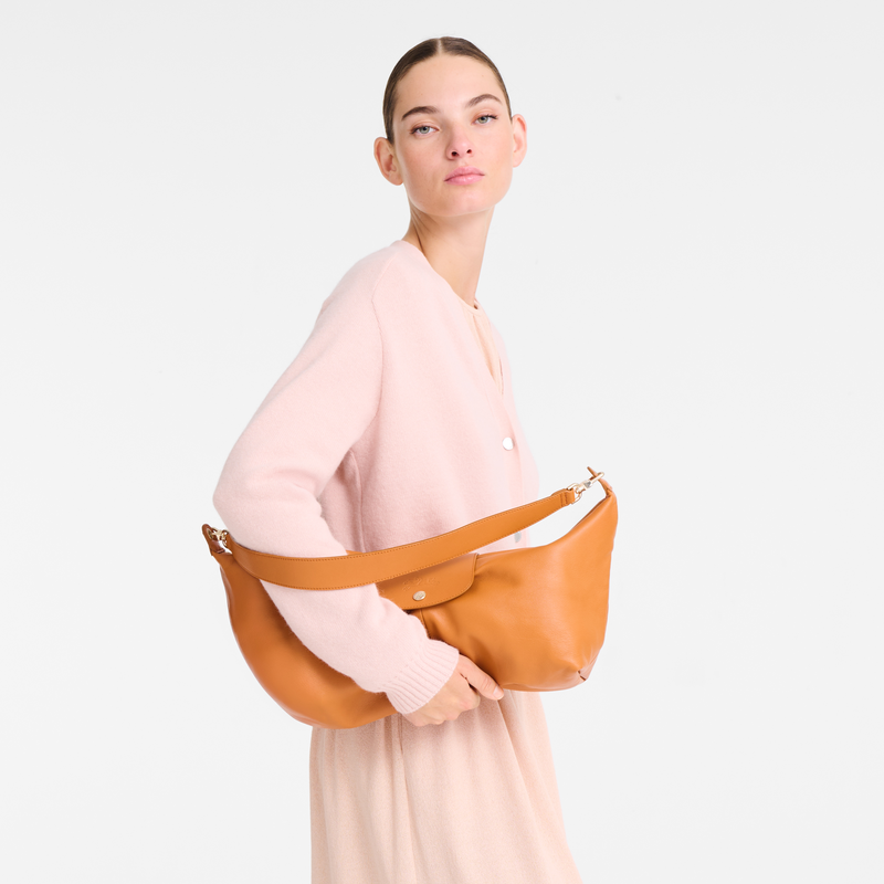 Le Pliage Xtra L Shoulder bag , Amber - Leather  - View 2 of  4
