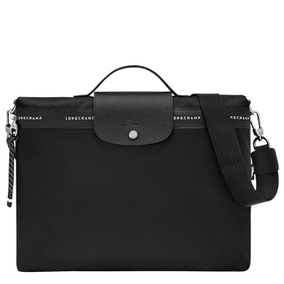 Le Pliage Energy Briefcase , Black - Canvas