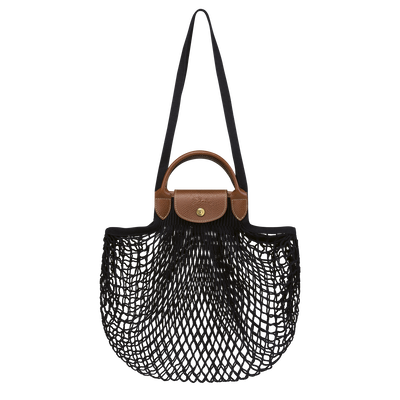 Le Pliage Filet L Mesh bag , Black - Canvas