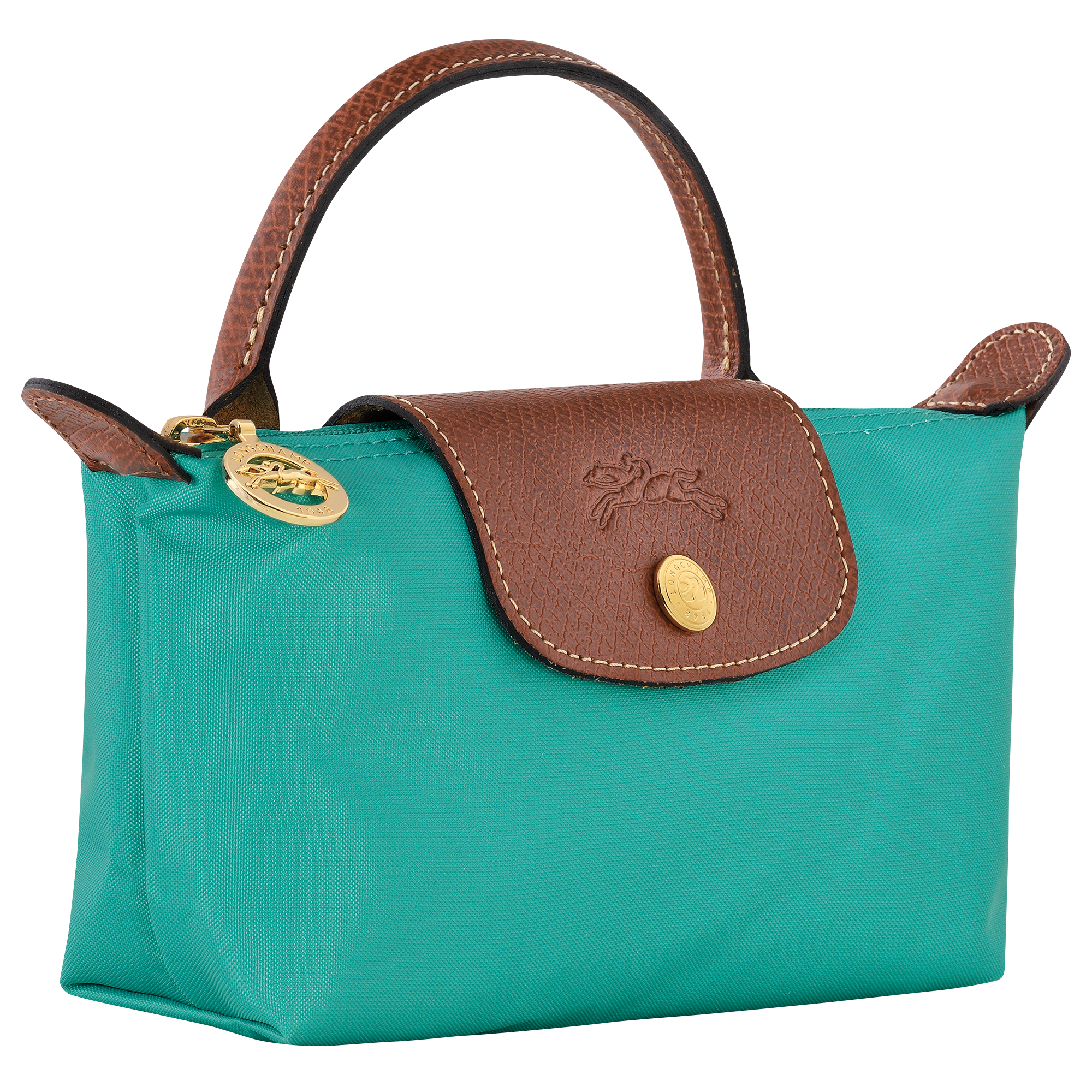 Le Pliage Original Pouch with handle, Turquoise