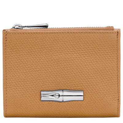 Le Roseau Compact wallet , Walnut - Leather